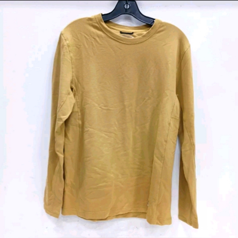NEW The North Face LS Terry Crew Neck T-Shirt Tan Men Size M or Women Large